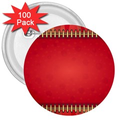 Background Red Abstract 3  Buttons (100 pack) 