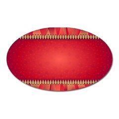 Background Red Abstract Oval Magnet