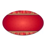 Background Red Abstract Oval Magnet Front