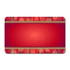 Background Red Abstract Magnet (Rectangular)