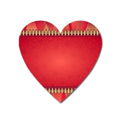 Background Red Abstract Heart Magnet