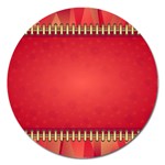 Background Red Abstract Magnet 5  (Round) Front