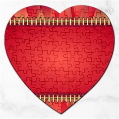 Background Red Abstract Jigsaw Puzzle (Heart)