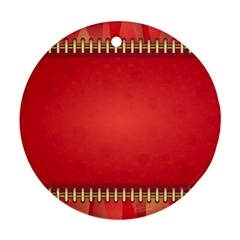 Background Red Abstract Round Ornament (Two Sides)