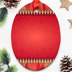 Background Red Abstract Oval Ornament (Two Sides)