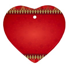 Background Red Abstract Heart Ornament (Two Sides)