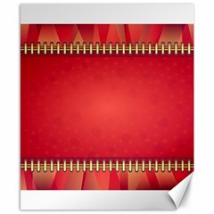 Background Red Abstract Canvas 8  x 10 