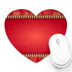 Background Red Abstract Heart Mousepads