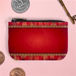 Background Red Abstract Mini Coin Purses Front