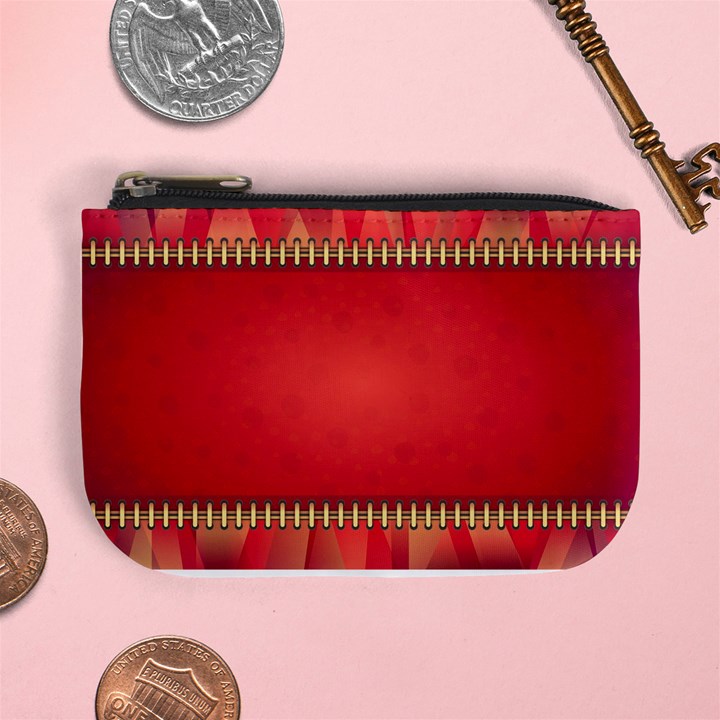 Background Red Abstract Mini Coin Purses