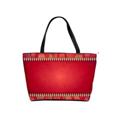 Background Red Abstract Shoulder Handbags