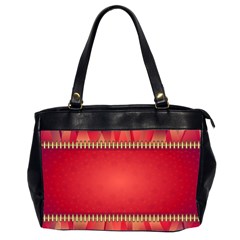 Background Red Abstract Office Handbags (2 Sides) 