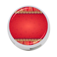 Background Red Abstract 4-Port USB Hub (Two Sides) 