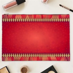 Background Red Abstract Cosmetic Bag (XXL) 