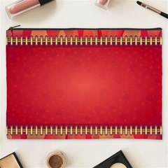 Background Red Abstract Cosmetic Bag (XXXL) 