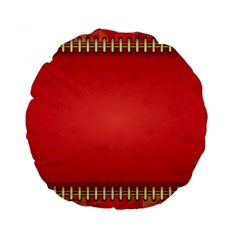 Background Red Abstract Standard 15  Premium Round Cushions