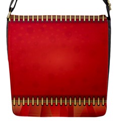 Background Red Abstract Flap Messenger Bag (S)