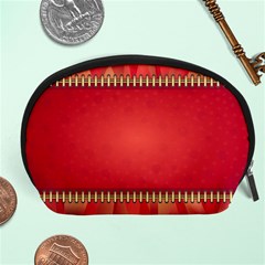 Background Red Abstract Accessory Pouches (Large) 