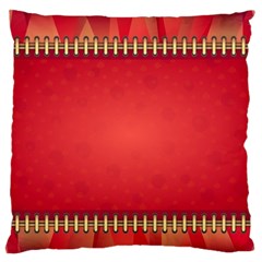 Background Red Abstract Large Flano Cushion Case (One Side)