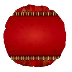 Background Red Abstract Large 18  Premium Flano Round Cushions