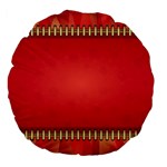 Background Red Abstract Large 18  Premium Flano Round Cushions Front