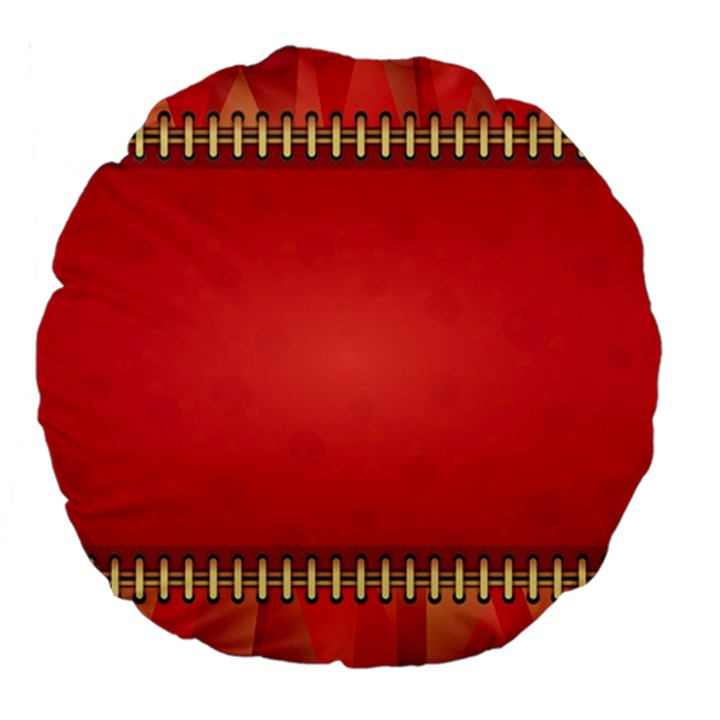 Background Red Abstract Large 18  Premium Flano Round Cushions