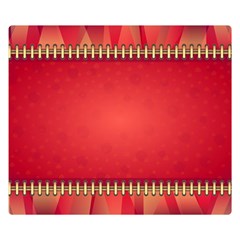 Background Red Abstract Double Sided Flano Blanket (Small) 