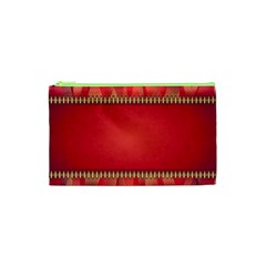 Background Red Abstract Cosmetic Bag (XS)