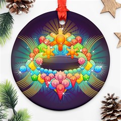 Badge Abstract Abstract Design Ornament (round) by Nexatart