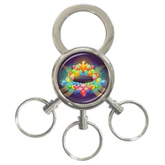 Badge Abstract Abstract Design 3-ring Key Chains