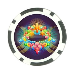 Badge Abstract Abstract Design Poker Chip Card Guard by Nexatart