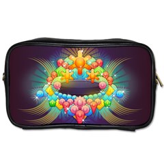 Badge Abstract Abstract Design Toiletries Bags by Nexatart