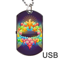 Badge Abstract Abstract Design Dog Tag Usb Flash (one Side) by Nexatart