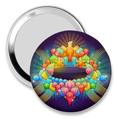 Badge Abstract Abstract Design 3  Handbag Mirrors by Nexatart