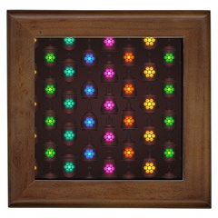 Lanterns Background Lamps Light Framed Tiles by Nexatart