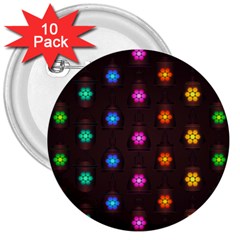 Lanterns Background Lamps Light 3  Buttons (10 Pack)  by Nexatart