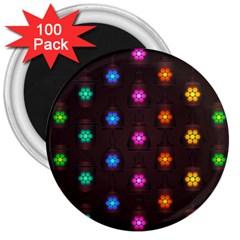 Lanterns Background Lamps Light 3  Magnets (100 Pack) by Nexatart