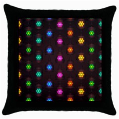 Lanterns Background Lamps Light Throw Pillow Case (black) by Nexatart