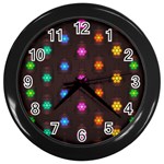 Lanterns Background Lamps Light Wall Clocks (Black) Front