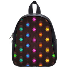 Lanterns Background Lamps Light School Bag (small) by Nexatart