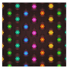 Lanterns Background Lamps Light Large Satin Scarf (square) by Nexatart