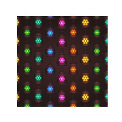 Lanterns Background Lamps Light Small Satin Scarf (square) by Nexatart