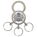 Forest Patrol Tribal Abstract 3-Ring Key Chains Front