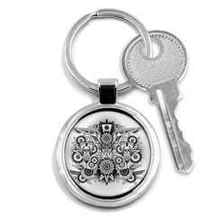 Forest Patrol Tribal Abstract Key Chains (round)  by Nexatart