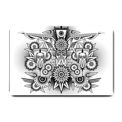 Forest Patrol Tribal Abstract Small Doormat  by Nexatart