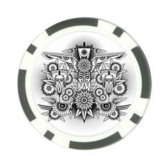 Forest Patrol Tribal Abstract Poker Chip Card Guard (10 Pack) by Nexatart