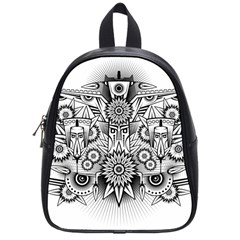 Forest Patrol Tribal Abstract School Bag (small) by Nexatart