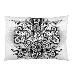 Forest Patrol Tribal Abstract Pillow Case (two Sides) by Nexatart