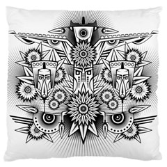 Forest Patrol Tribal Abstract Large Cushion Case (two Sides) by Nexatart