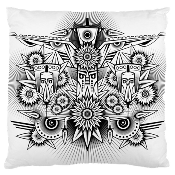 Forest Patrol Tribal Abstract Large Cushion Case (Two Sides)